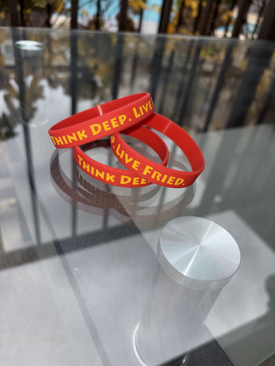 🔥 DeepFriedLogic Wristbands – “Think Deep. Live Fried.” 🔥