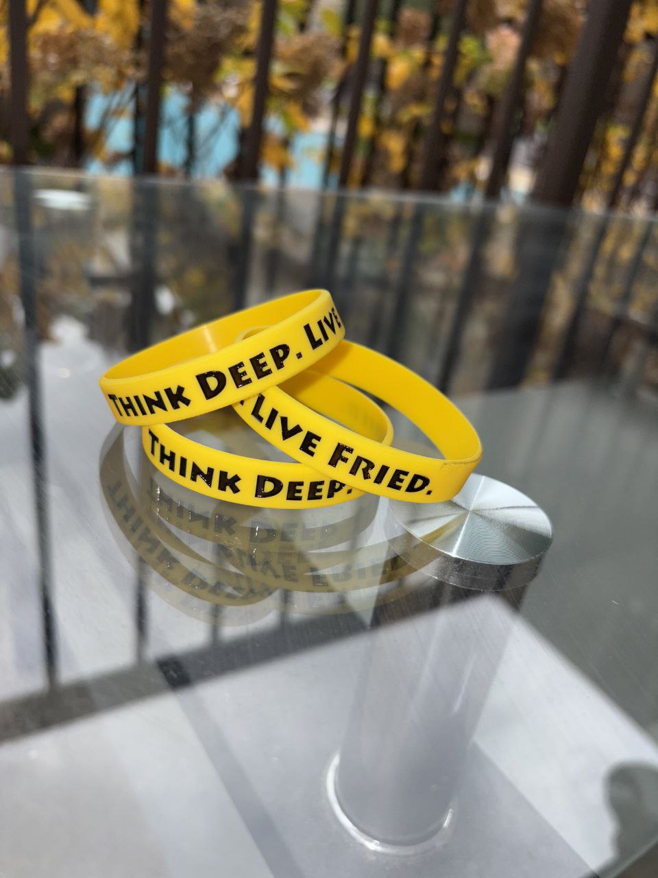 🔥 DeepFriedLogic Wristbands – “Think Deep. Live Fried.” 🔥